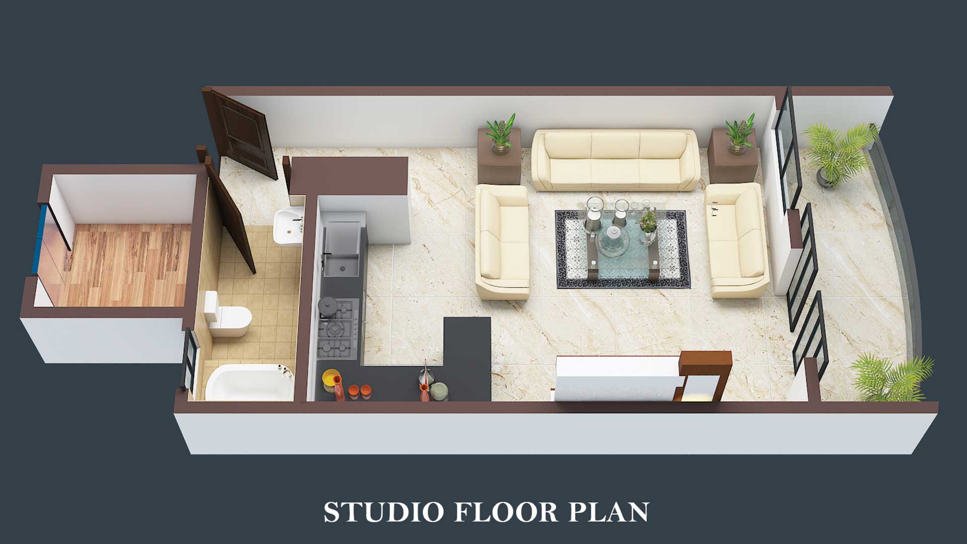 studio floorplan